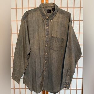 Pristine Vintage Spring 1999 GAP Blue Label Denim Shirt - XL